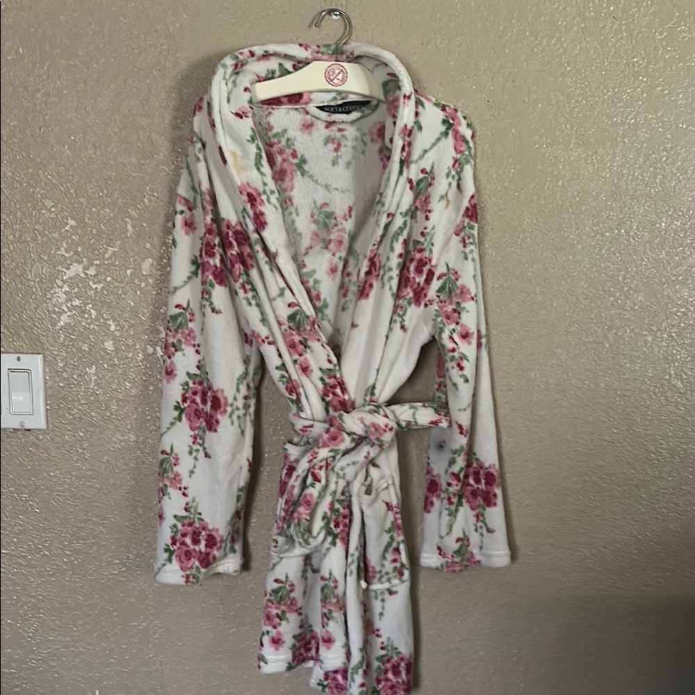 Floral Print Women's Robe